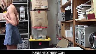 Shoplifter gets taken to back room and punished