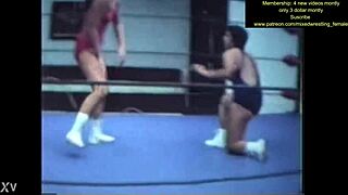 mixed wrestling turns into a real catfight