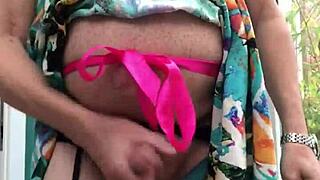 wanking while wearing a dress feels different