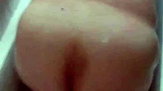 Milf In Bathtub Plays With Pussy. Step Mom Sucks Step Son Deep & Gets Cum On Boobs