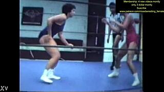mixed wrestling turns into a real catfight
