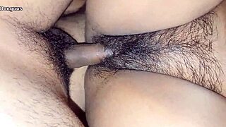 Tight hairy pussy of my stepsis fucked and cummed on