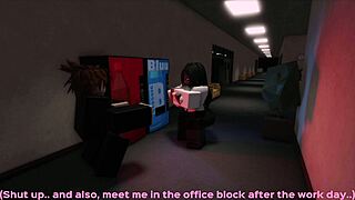 ro goth office lady gets dicked down after work