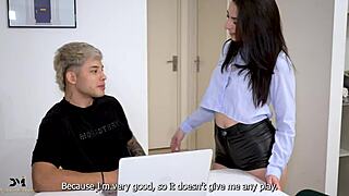 inefficient secretary pays her colombian boss with her pussy - danner mendez & almendra gala