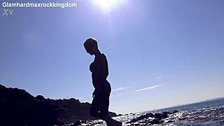 monica is anal slut on beach