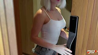 Tea time with my new neighbor turned into hard anal sex and sloppy deepthroat