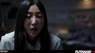 shemale scientist gets lab infection and grows futa cock - asian trans fucks all natural russian girl creampie