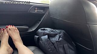 she satisfied herself in the back seat of the car