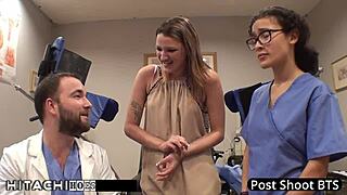 Human guinea pig gets mandatory hitachi orgasms from nurse - alexandria riley