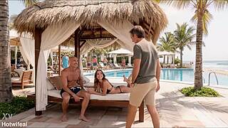 swinger couple lets a stranger seduce the wife