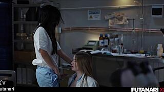 shemale scientist gets lab infection and grows futa cock - asian trans fucks all natural russian girl creampie
