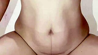 Asian teen masturbates with dildo to three strong orgasms