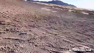 showing amazing ass in the desert then picking up lucky dude