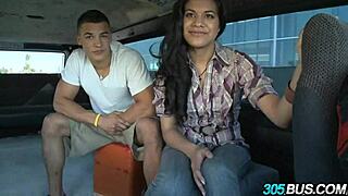 hot dominican babe fucked outdoors for cash