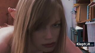 busty redhead fucks to avoid jail time