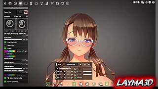 anime hentai big busty breast lady in customised 3d