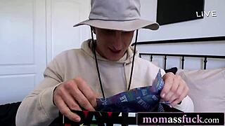 Birthday butt plugs lead to wild anal fun with stepson